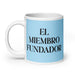 El Miembro Fundador The Founding Member Funny Home Office Work Coffee Mug Mexican Spanish Pride Gift White Glossy Cup Sky Blue Card Mug Mexicada