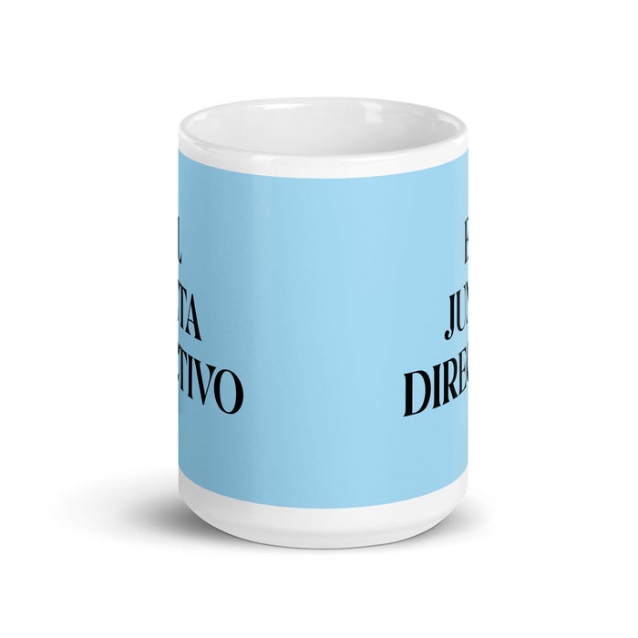 El Junta Directivo The Board Member Funny Home Office Work Coffee Mug Mexican Spanish Pride Gift White Glossy Cup Sky Blue Card Mug Mexicada