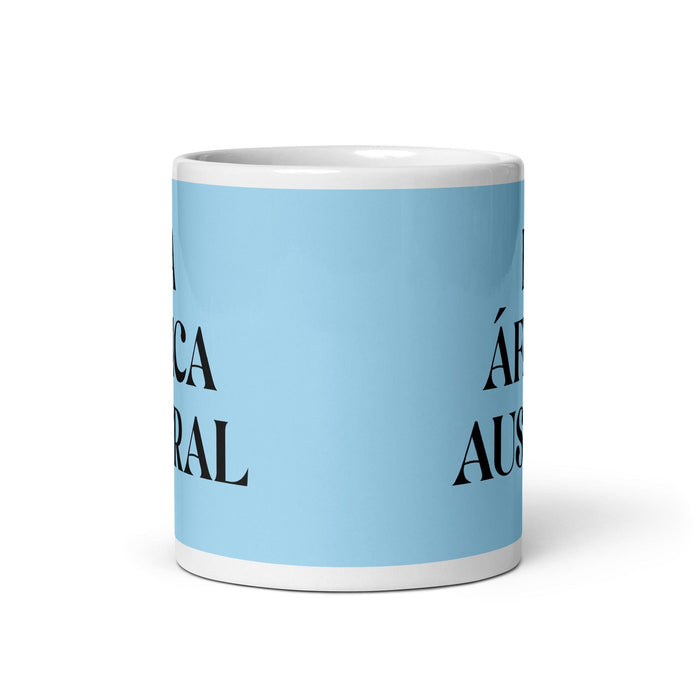 La África Austral The Southern African Funny Home Office Work Coffee Mug Mexican Spanish Pride Gift White Glossy Cup Sky Blue Card Mug Mexicada