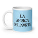 La África Del Norte The North African Funny Home Office Work Coffee Mug Mexican Spanish Pride Gift White Glossy Cup Sky Blue Card Mug Mexicada