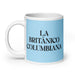 La Británico Columbiana The British Columbian Funny Home Office Work Coffee Mug Mexican Spanish Pride Gift White Glossy Cup Sky Blue Card Mug Mexicada