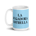 La Jugadora Estrella The Star Player Funny Home Office Work Coffee Mug Mexican Spanish Pride Gift White Glossy Cup Sky Blue Card Mug Mexicada