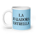 La Jugadora Estrella The Star Player Funny Home Office Work Coffee Mug Mexican Spanish Pride Gift White Glossy Cup Sky Blue Card Mug Mexicada