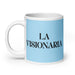 La Visionaria The Visionary Funny Home Office Work Coffee Mug Mexican Spanish Pride Gift White Glossy Cup Sky Blue Card Mug Mexicada