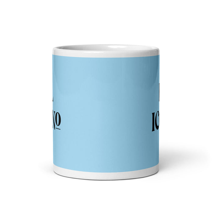 El Icono The Icon Funny Home Office Work Coffee Mug Mexican Spanish Pride Gift White Glossy Cup Sky Blue Card Mug Mexicada