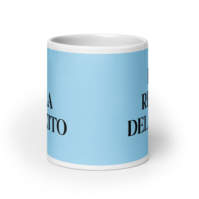 La Reina Del Éxito The Queen / King Of Success Funny Home Office Work Coffee Mug Mexican Spanish Pride Gift White Glossy Cup Sky Blue Card Mug Mexicada