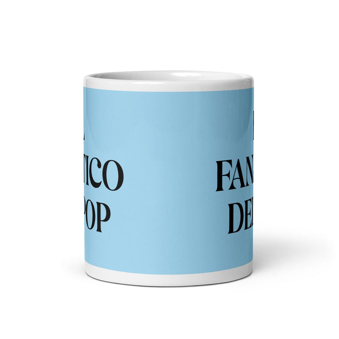 El Fanático Del Pop The Pop Music Lover Funny Home Office Work Coffee Mug Mexican Spanish Pride Gift White Glossy Cup Sky Blue Card Mug Mexicada