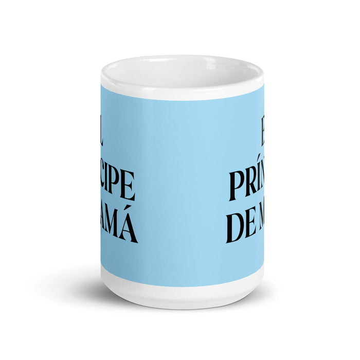 El Príncipe De Mamá Daddy'S Little Princess / Mama'S Little Prince Funny Home Office Work Coffee Mug Mexican Spanish Pride Gift White Glossy Cup Sky Blue Card Mug Mexicada