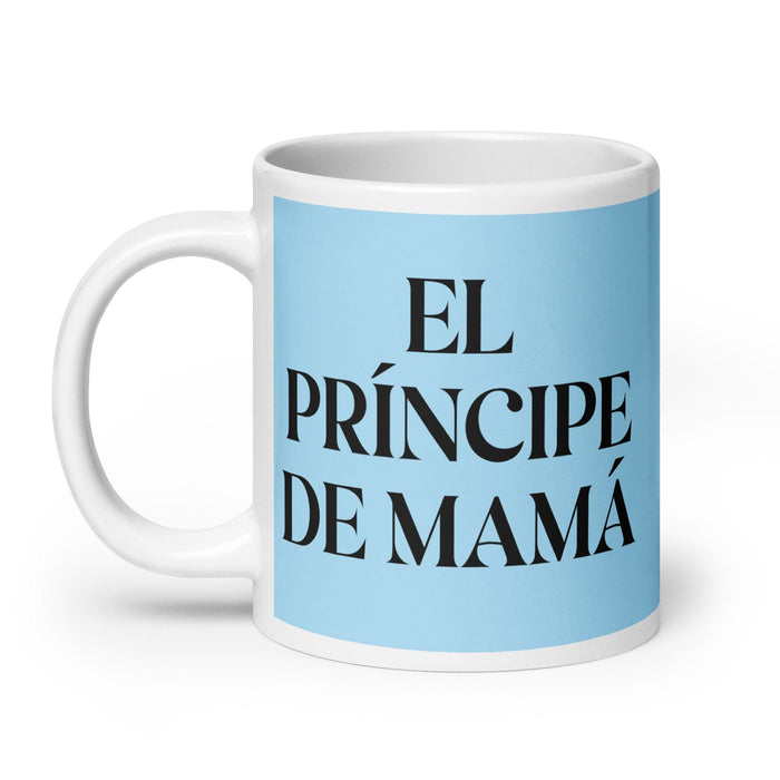 El Príncipe De Mamá Daddy'S Little Princess / Mama'S Little Prince Funny Home Office Work Coffee Mug Mexican Spanish Pride Gift White Glossy Cup Sky Blue Card Mug Mexicada