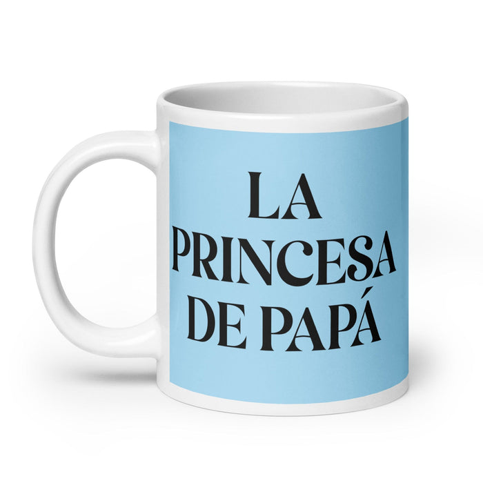 La Princesa De Papá Daddy'S Little Princess / Mama'S Little Prince Funny Home Office Work Coffee Mug Mexican Spanish Pride Gift White Glossy Cup Sky Blue Card Mug Mexicada