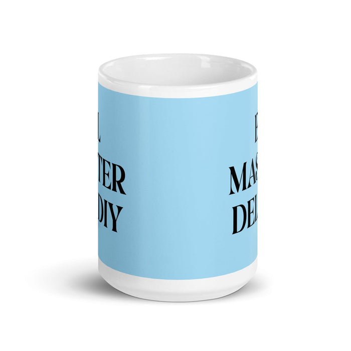 El Master Del Diy The Diy Master Funny Home Office Work Coffee Mug Mexican Spanish Pride Gift White Glossy Cup Sky Blue Card Mug Mexicada