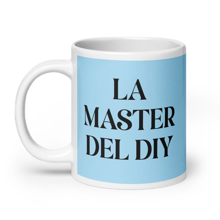 La Master Del Diy The Diy Master Funny Home Office Work Coffee Mug Mexican Spanish Pride Gift White Glossy Cup Sky Blue Card Mug Mexicada