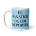 El Fanático De Los Deportes The Sports Fan Funny Home Office Work Coffee Mug Mexican Spanish Pride Gift White Glossy Cup Sky Blue Card Mug Mexicada