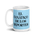 El Fanático De Los Deportes The Sports Fan Funny Home Office Work Coffee Mug Mexican Spanish Pride Gift White Glossy Cup Sky Blue Card Mug Mexicada