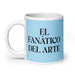 El Fanático Del Arte The Art Lover Funny Home Office Work Coffee Mug Mexican Spanish Pride Gift White Glossy Cup Sky Blue Card Mug Mexicada