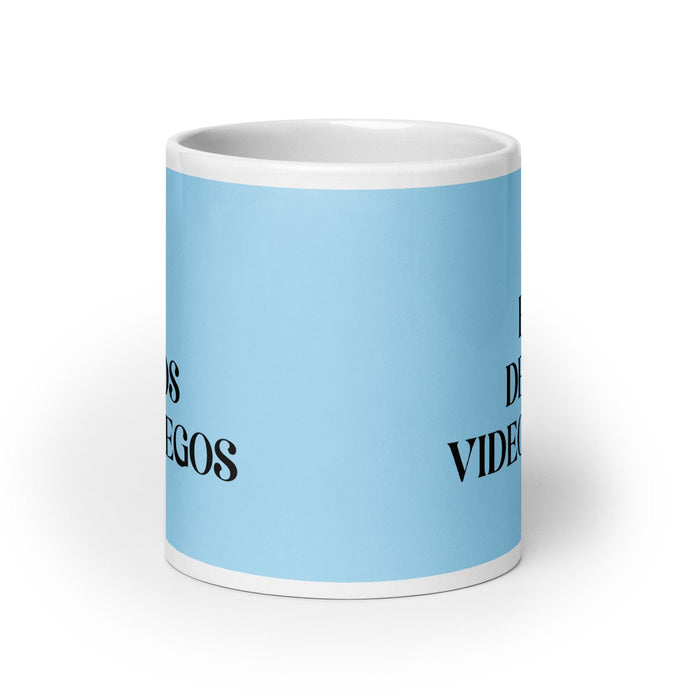 El Fan De Los Videojuegos The Video Game Fan Funny Home Office Work Coffee Mug Mexican Spanish Pride Gift White Glossy Cup Sky Blue Card Mug Mexicada