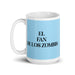 El Fan De Los Zombis The Zombie Fan Funny Home Office Work Coffee Mug Mexican Spanish Pride Gift White Glossy Cup Sky Blue Card Mug Mexicada