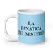 La Fanática Del Misterio The Mystery Fan Funny Home Office Work Coffee Mug Mexican Spanish Pride Gift White Glossy Cup Sky Blue Card Mug Mexicada