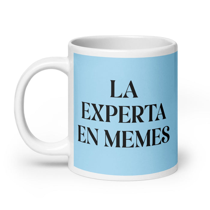 La Experta En Memes The Meme Expert Funny Home Office Work Coffee Mug Mexican Spanish Pride Gift White Glossy Cup Sky Blue Card Mug Mexicada