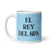 El Rey Del Spa The Spa Queen / King Funny Home Office Work Coffee Mug Mexican Spanish Pride Gift White Glossy Cup Sky Blue Card Mug Mexicada