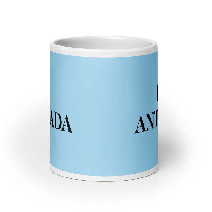 La Antojada The Craving One Funny Home Office Work Coffee Mug Mexican Spanish Pride Gift White Glossy Cup Sky Blue Card Mug Mexicada