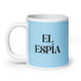 El Espía The Spy Funny Home Office Work Coffee Mug Mexican Spanish Pride Gift White Glossy Cup Sky Blue Card Mug Mexicada