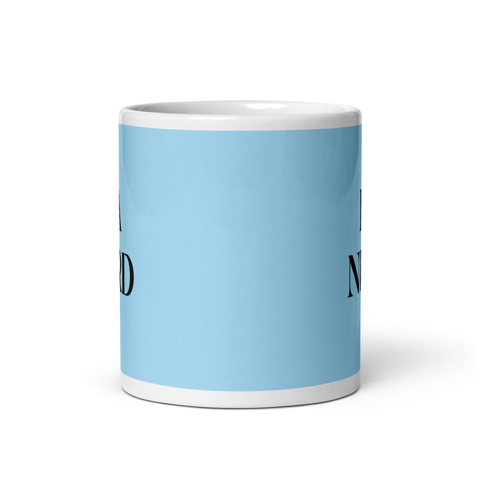 La Nerd The Nerd Funny Home Office Work Coffee Mug Mexican Spanish Pride Gift White Glossy Cup Sky Blue Card Mug Mexicada