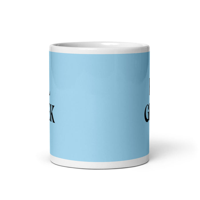 El Geek The Geek Funny Home Office Work Coffee Mug Mexican Spanish Pride Gift White Glossy Cup Sky Blue Card Mug Mexicada