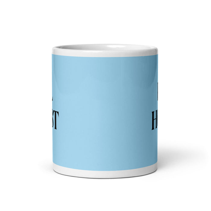 El Host The Host/Hostess Funny Home Office Work Coffee Mug Mexican Spanish Pride Gift White Glossy Cup Sky Blue Card Mug Mexicada