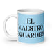 El Maestro De Guardería The Daycare Teacher Funny Home Office Work Coffee Mug Mexican Spanish Pride Gift White Glossy Cup Sky Blue Card Mug Mexicada