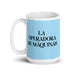 La Operadora De Máquinas The Machine Operator Funny Home Office Work Coffee Mug Mexican Spanish Pride Gift White Glossy Cup Sky Blue Card Mug Mexicada