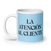 La Atención Al Cliente The Customer Service Funny Home Office Work Coffee Mug Mexican Spanish Pride Gift White Glossy Cup Sky Blue Card Mug Mexicada