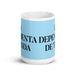 La Dependienta De Tienda The Store Clerk Funny Home Office Work Coffee Mug Mexican Spanish Pride Gift White Glossy Cup Sky Blue Card Mug Mexicada