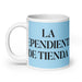 La Dependienta De Tienda The Store Clerk Funny Home Office Work Coffee Mug Mexican Spanish Pride Gift White Glossy Cup Sky Blue Card Mug Mexicada