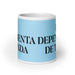 La Dependienta De Tienda The Store Clerk Funny Home Office Work Coffee Mug Mexican Spanish Pride Gift White Glossy Cup Sky Blue Card Mug Mexicada