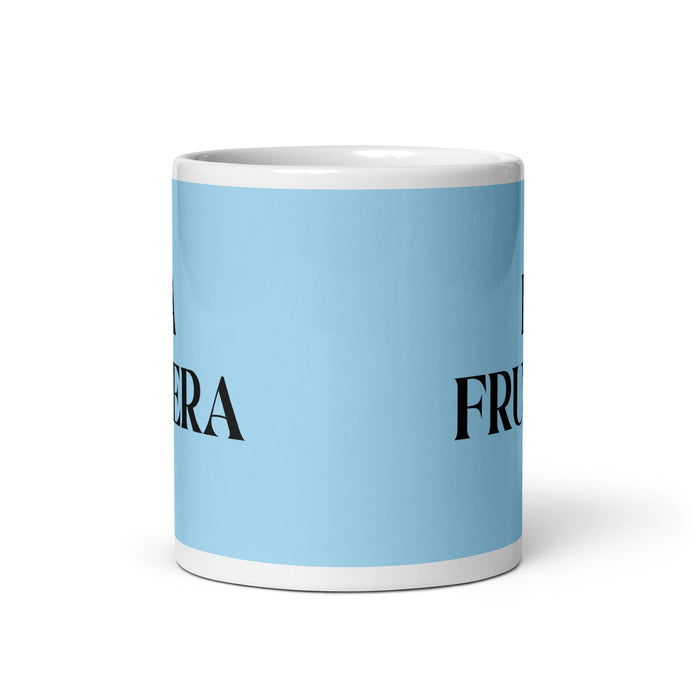 La Frutera The Fruit Seller Funny Home Office Work Coffee Mug Mexican Spanish Pride Gift White Glossy Cup Sky Blue Card Mug Mexicada