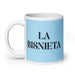 La Bisnieta The Great-Granddaughter / The Great-Grandson Funny Home Office Work Coffee Mug Mexican Spanish Pride Gift White Glossy Cup Sky Blue Card Mug Mexicada