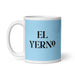 El Yerno The Daughter-In-Law / The Son-In-Law Funny Home Office Work Coffee Mug Mexican Spanish Pride Gift White Glossy Cup Sky Blue Card Mug Mexicada