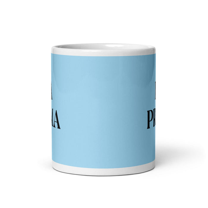 La Prima The Cousin (Female) / The Cousin (Male) Funny Home Office Work Coffee Mug Mexican Spanish Pride Gift White Glossy Cup Sky Blue Card Mug Mexicada