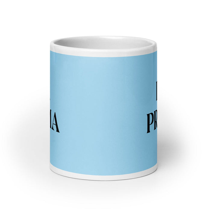 La Prima The Cousin (Female) / The Cousin (Male) Funny Home Office Work Coffee Mug Mexican Spanish Pride Gift White Glossy Cup Sky Blue Card Mug Mexicada