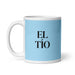 El Tío The Aunt / The Uncle Funny Home Office Work Coffee Mug Mexican Spanish Pride Gift White Glossy Cup Sky Blue Card Mug Mexicada