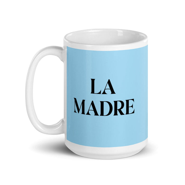 La Madre The Mother / The Father Funny Home Office Work Coffee Mug Mexican Spanish Pride Gift White Glossy Cup Sky Blue Card Mug Mexicada