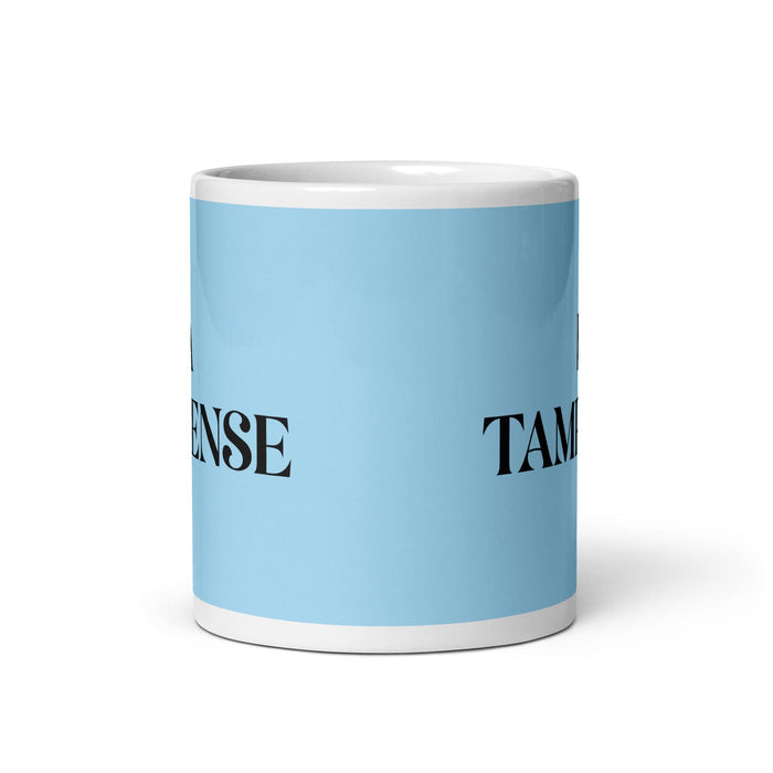 La Tampaense The Tampa Resident Funny Home Office Work Coffee Mug Mexican Spanish Pride Gift White Glossy Cup Sky Blue Card Mug Mexicada