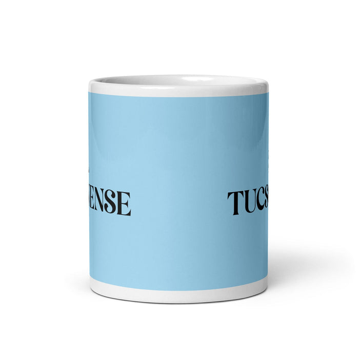 El Tucsonense The Tucson Resident Funny Home Office Work Coffee Mug Mexican Spanish Pride Gift White Glossy Cup Sky Blue Card Mug Mexicada