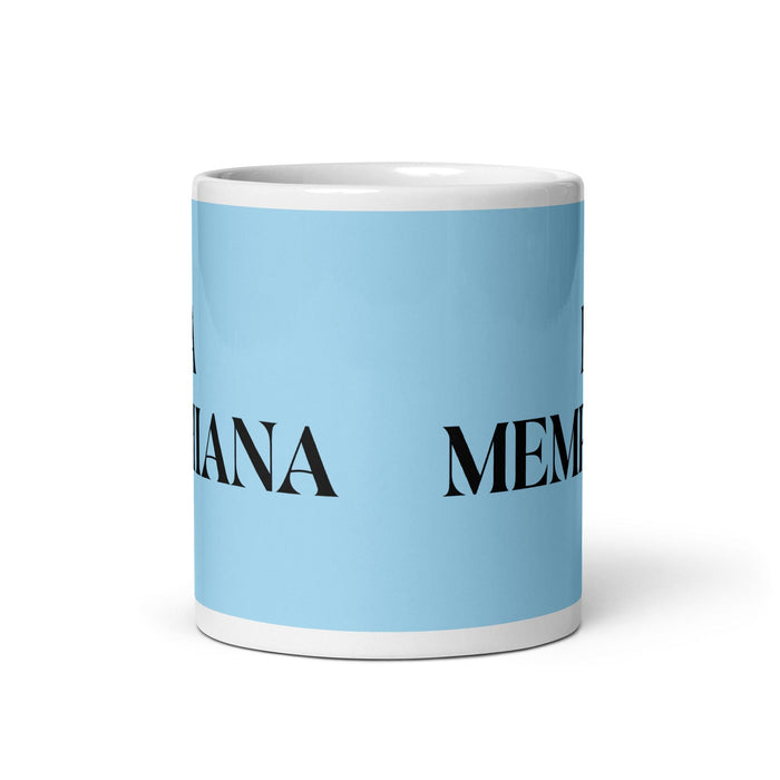 La Memphiana The Memphis Resident Funny Home Office Work Coffee Mug Mexican Spanish Pride Gift White Glossy Cup Sky Blue Card Mug Mexicada