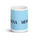 La Memphiana The Memphis Resident Funny Home Office Work Coffee Mug Mexican Spanish Pride Gift White Glossy Cup Sky Blue Card Mug Mexicada