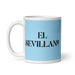 El Sevillano The Seville Resident Funny Home Office Work Coffee Mug Mexican Spanish Pride Gift White Glossy Cup Sky Blue Card Mug Mexicada