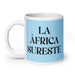 La África Sureste The Southeast African Funny Home Office Work Coffee Mug Mexican Spanish Pride Gift White Glossy Cup Sky Blue Card Mug Mexicada