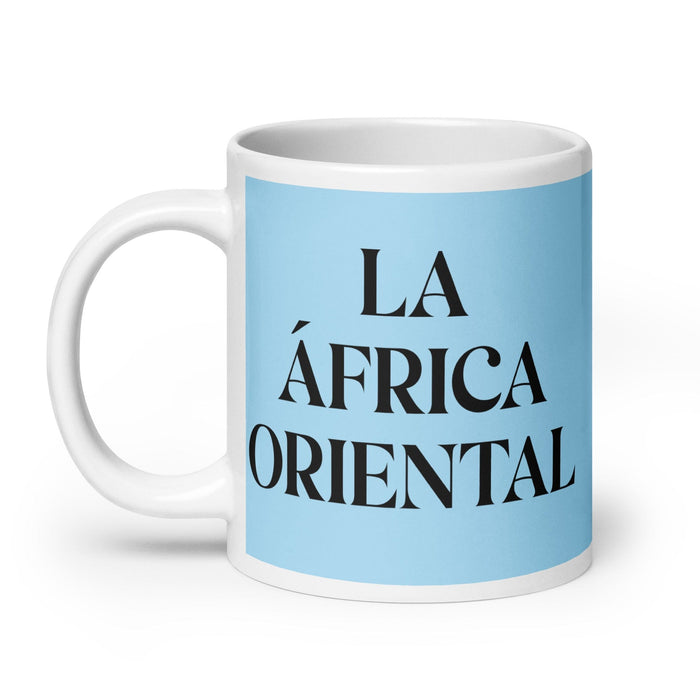 La África Oriental The East African Funny Home Office Work Coffee Mug Mexican Spanish Pride Gift White Glossy Cup Sky Blue Card Mug Mexicada