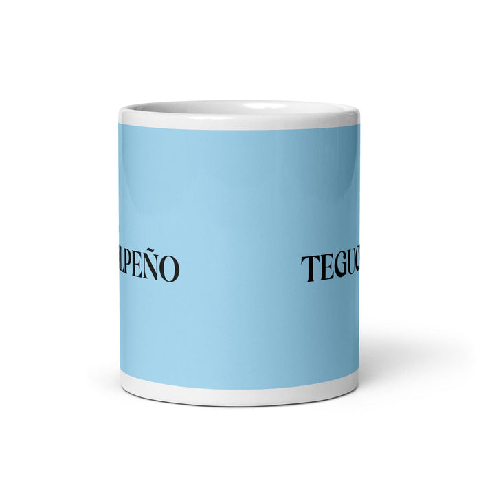 El Tegucigalpeño The Tegucigalpa Resident Funny Home Office Work Coffee Mug Mexican Spanish Pride Gift White Glossy Cup Sky Blue Card Mug Mexicada